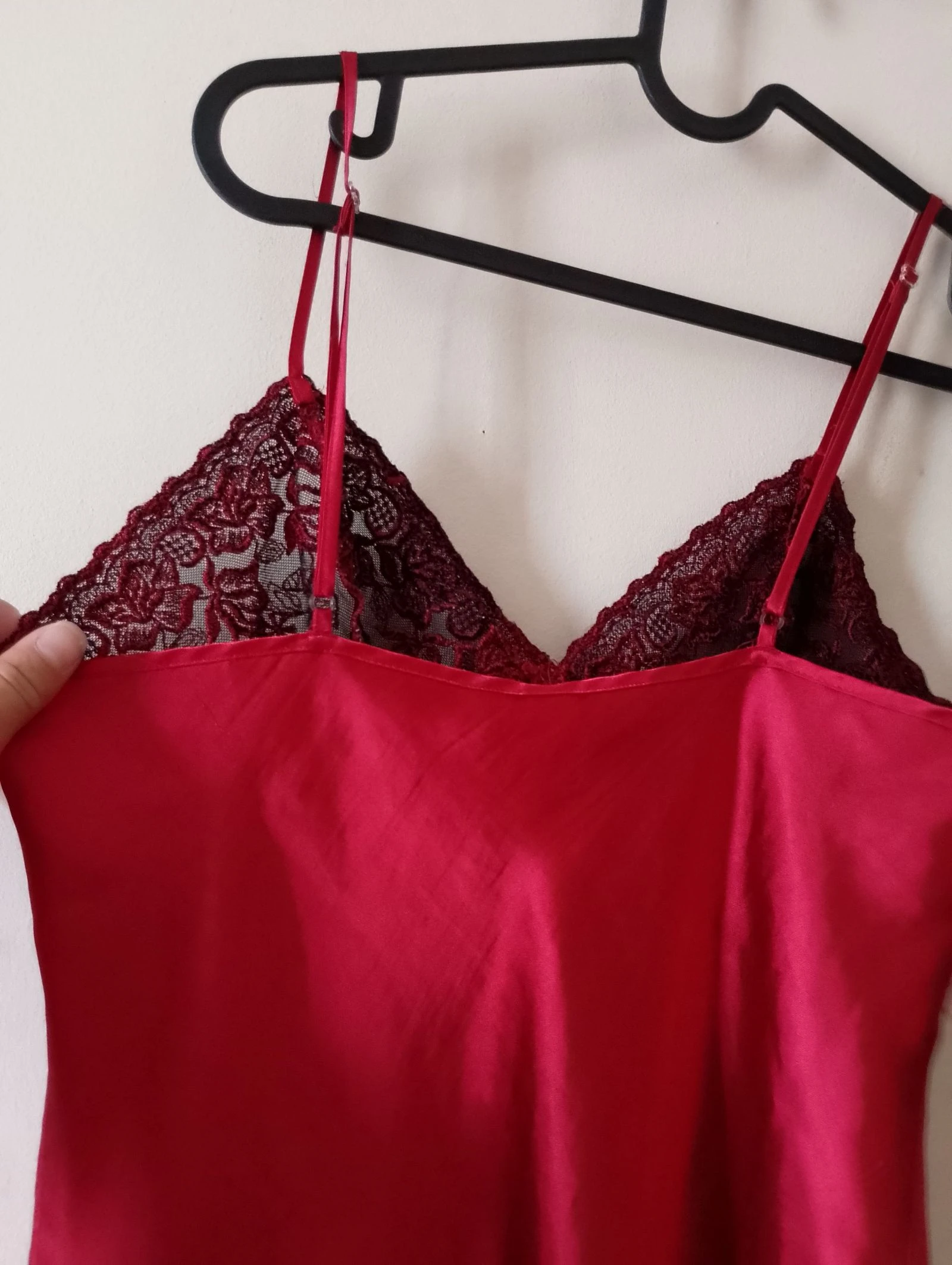 Nuisette de cetim vermelha com renda Feminissime tamanho 36 – photo 10